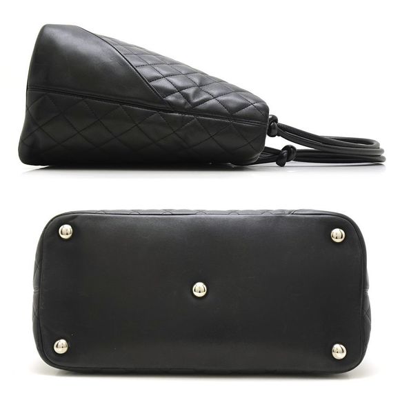 Chanel Cambon Line Tote Bag Large Matelasse Calf Black x White - Picture 2 of 6